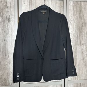 Anthropologie Current Air Jacket Blazer Size XS Black Casual Shawl Lapel